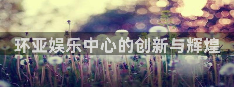 狗子28登陆：环亚娱乐中心的创新与辉煌