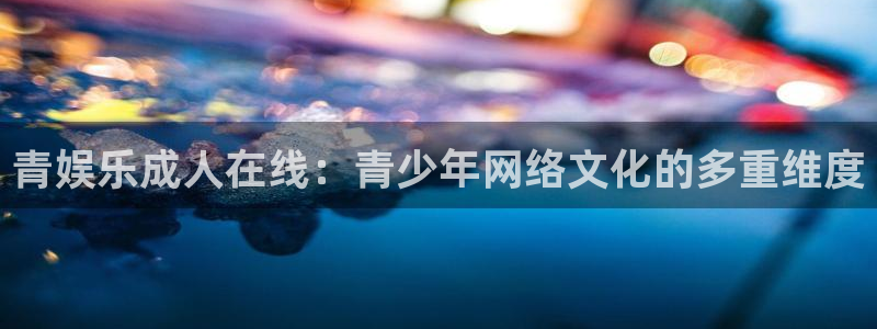狗子28体育凯捷代理注册：青娱乐成人在线：青少年网络文化的多重维度